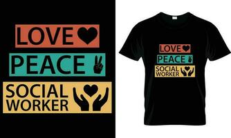 social ouvrier T-shirt conception vecteur. vecteur