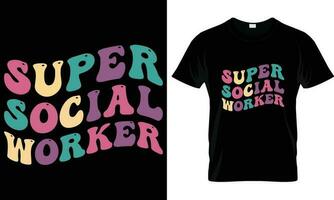 social ouvrier T-shirt conception vecteur. vecteur