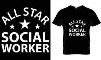 social ouvrier T-shirt conception vecteur. vecteur