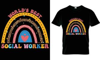 social ouvrier T-shirt conception vecteur. vecteur