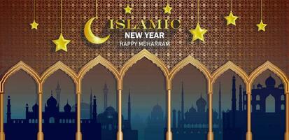 fête anniversaire islamique content Nouveau année de musulman. vecteur