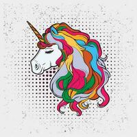 magique mignonne Licorne, vecteur illustration de une Licorne diriger.