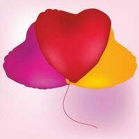 3d dessin animé coloré cœur forme jouet collection, isolé sur lumière rose Contexte. adapté pour la Saint-Valentin journée et de la mère journée décoration. vecteur