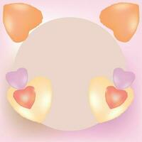 3d dessin animé coloré cœur forme jouet collection, isolé sur lumière rose Contexte. adapté pour la Saint-Valentin journée et de la mère journée décoration. vecteur