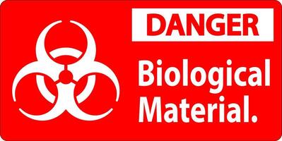 danger étiquette biologique Matériel signe vecteur