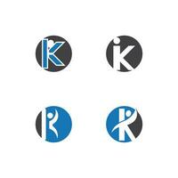 gens avec k lettre logo vecteur modèle