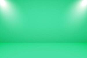 vecteur illustration de vide studio avec éclairage et lumière vert Contexte pour produit afficher