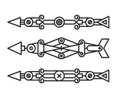 flèches décoration ensemble vecteur ligne illustration