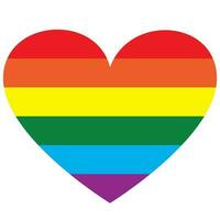 cœur icône, lgbt couleur. symbole de homosexuel aimer, vecteur illustration. lgbt communauté