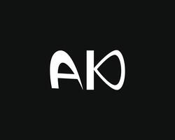 Créatif lettre ak logo conception vecteur modèle