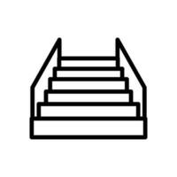 escalier étape icône ligne style vecteur