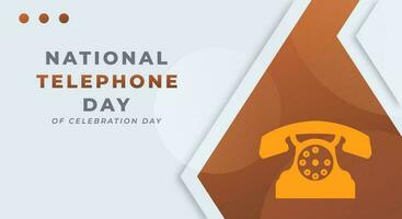 nationale Téléphone journée fête vecteur conception illustration pour arrière-plan, affiche, bannière, publicité, salutation carte