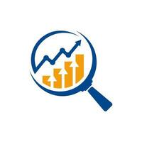 Les données analytique logo conception. croissance La Flèche logo conception pour Les données la finance investissement vecteur