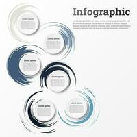 infographie utilisé pour détaillé rapports de tout 6 les sujets. vecteur