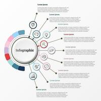 infographie cette fournit une détaillé rapport de le entreprise, divisé dans 9 les sujets. vecteur