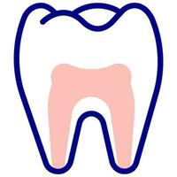 dent anatomie vecteur coloré icône