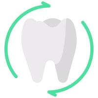 dentaire revérifier vecteur plat icône