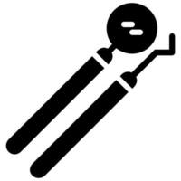 dentaire outils vecteur glyphe icône