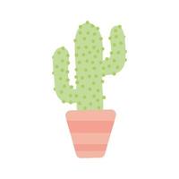 cactus mignon dans une plante en pot vecteur