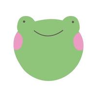 icône de personnage mignon petite grenouille vecteur