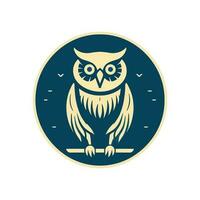 hibou oiseau logo illustration vecteur conception