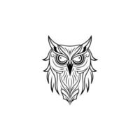 hibou logo illustration vecteur conception modèle