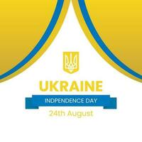 Ukraine bannière pour nationale journée avec abstrait moderne conception. 24e de août indépendance journée. vecteur