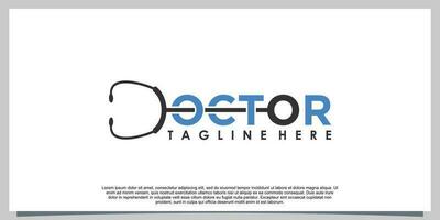 médecin logo conception avec moderne concept vecteur