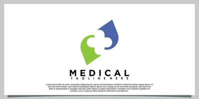 clinique logo conception avec Créatif concept vecteur