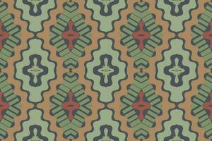 ikat damassé paisley broderie Contexte. ikat Triangle géométrique ethnique Oriental modèle traditionnel. ikat aztèque style abstrait conception pour impression texture, tissu, sari, sari, tapis. vecteur