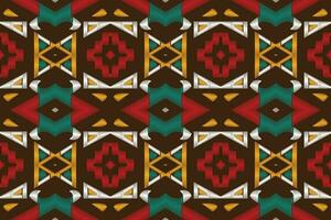 ikat damassé paisley broderie Contexte. ikat dessins géométrique ethnique Oriental modèle traditionnel.aztèque style abstrait vecteur illustration.design pour texture, tissu, vêtements, emballage, paréo.