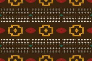 ikat floral paisley broderie Contexte. ikat impression géométrique ethnique Oriental modèle traditionnel.aztèque style abstrait vecteur illustration.design pour texture, tissu, vêtements, emballage, paréo.
