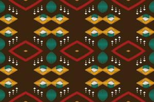 ikat floral paisley broderie Contexte. ikat rayures géométrique ethnique Oriental modèle traditionnel.aztèque style abstrait vecteur illustration.design pour texture, tissu, vêtements, emballage, paréo.