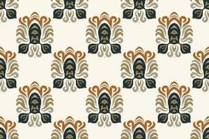 ikat damassé paisley broderie Contexte. ikat conception géométrique ethnique Oriental modèle traditionnel. ikat aztèque style abstrait conception pour impression texture, tissu, sari, sari, tapis. vecteur