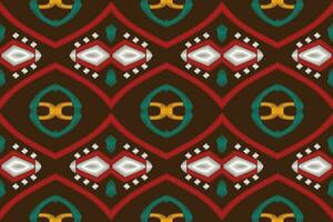 ikat damassé paisley broderie Contexte. ikat modèle géométrique ethnique Oriental modèle traditionnel. ikat aztèque style abstrait conception pour impression texture, tissu, sari, sari, tapis. vecteur