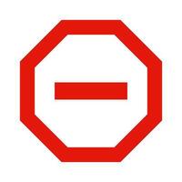 octogonal véhicule entrée interdit icône. route signe. vecteur. vecteur
