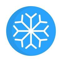 moderne rond flocon de neige symbole. hiver icône. vecteur. vecteur
