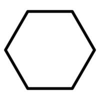 hexagonal symbole. hexagonal forme. vecteur. vecteur