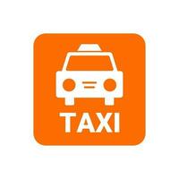 Orange Taxi boîte icône et logo. taxi icône. vecteur. vecteur