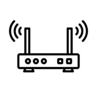routeur icône transmettre sans fil signaux. l'Internet accès indiquer. vecteur. vecteur