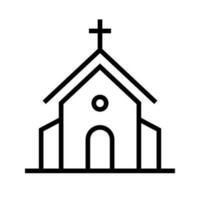 Facile église icône. christianisme. vecteur. vecteur