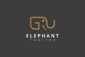 g lettre logo conception formant un l'éléphant vecteur