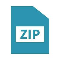bleu Zip *: français déposer. archiver format. vecteur. vecteur