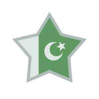 étoile en forme de pakistanais drapeau icône. vecteur. vecteur