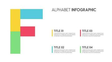 lettre F vecteur alphabet et autre éléments pour infographie