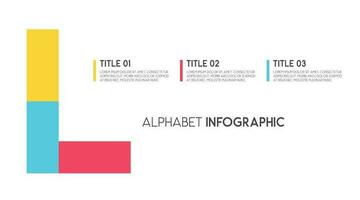 lettre l vecteur alphabet et autre éléments pour infographie