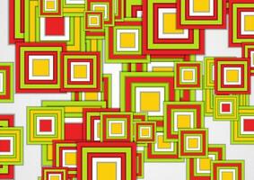 vert, Jaune et rouge carrés abstrait géométrique Contexte vecteur
