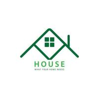 vecteur vert éco maison logo concept