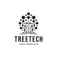 banian numérique arbre La technologie logo concept icône vecteur