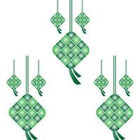 ketupat icône pour aidil fitri Ramadan symbole dans plat illustration vecteur isolé dans blanc Contexte